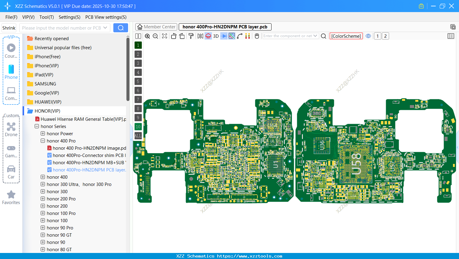 Honor 400Pro-HN2DNPM PCB Layer